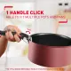Tefal Ingenio Daily Chef Red Saucepan 20cm (Stackable Non-stick Cookware, Titanium Pro Non-stick coating 2x). 