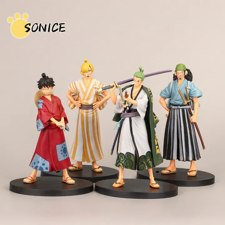 Sonice 17cm Onepiece The Grandline Men Luffy Roronoa Zoro Vinsmoke Sanji Wano Country Ver Action Figure Toy Lazada Ph
