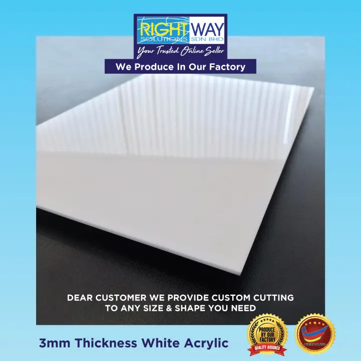 3mm Thickness Diy White Acrylic Sheet Size 460mm X 460mm Lazada
