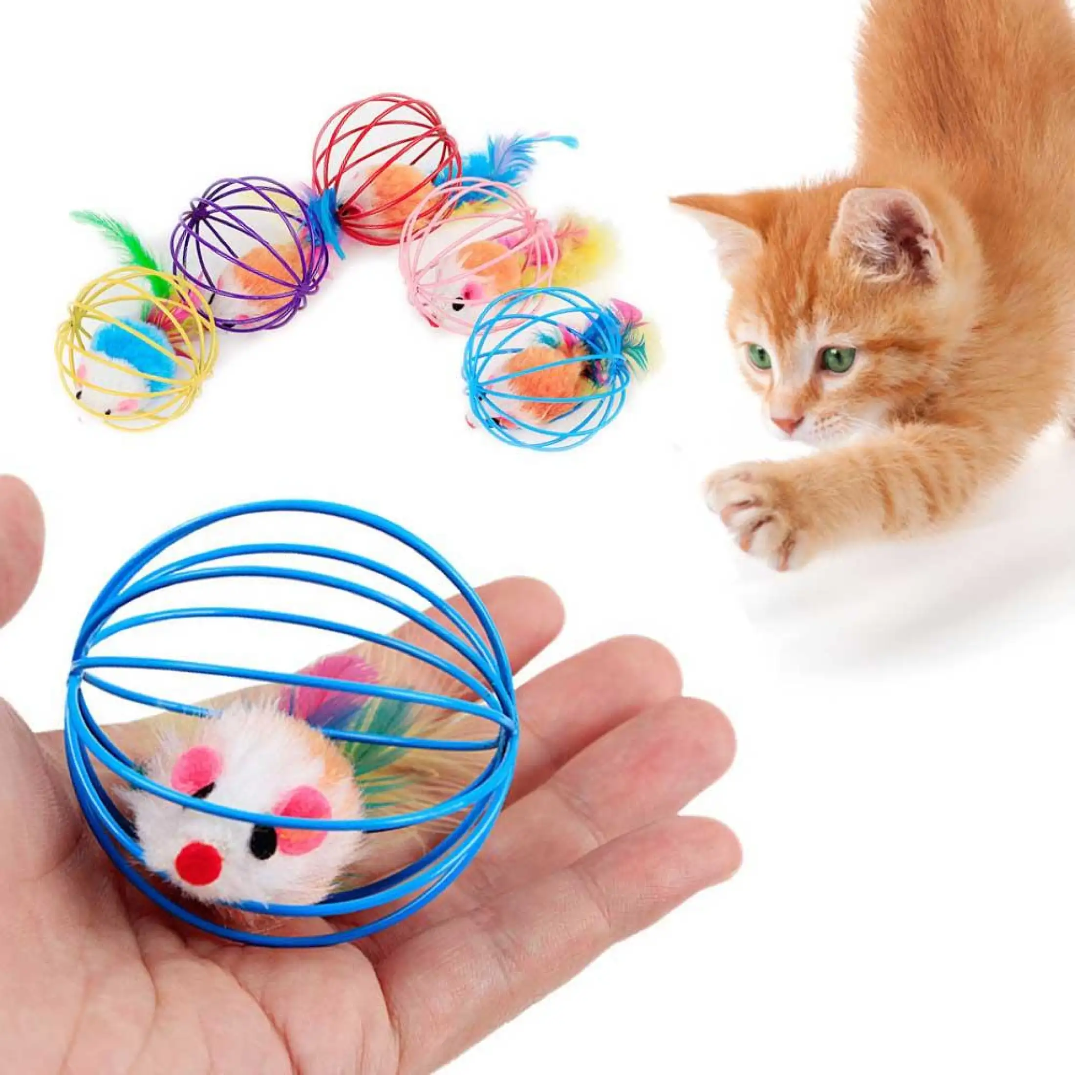 Mainan Interaktif Kucing Lucu Tongkat Bulu Dengan Lonceng Kecil Mainan Asah Kucing Warna Warni Warna Acak Warna Acak Lazada Indonesia