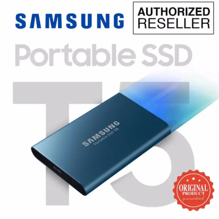 New Samsung 1tb Portable External Solid State Drive Ssd T5 Alluring Blue Original Samsung Malaysia Lazada Ph