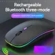 Bluetooth 5.0 With USB Wireless Mouse Gaming  Rechargeable Wired Mouse Wireless Silent Mouse Wireless. 