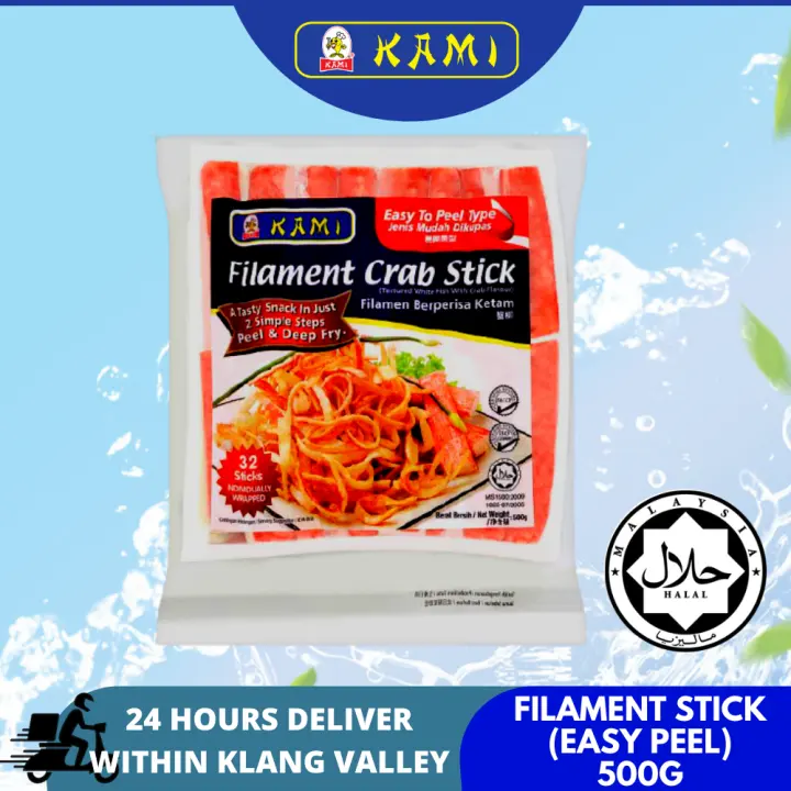 Kami Filament Crab Stick 500g Easy Peel 32 Pieces Filamen Berperisa Ketam Halal Makannan Laut Lazada