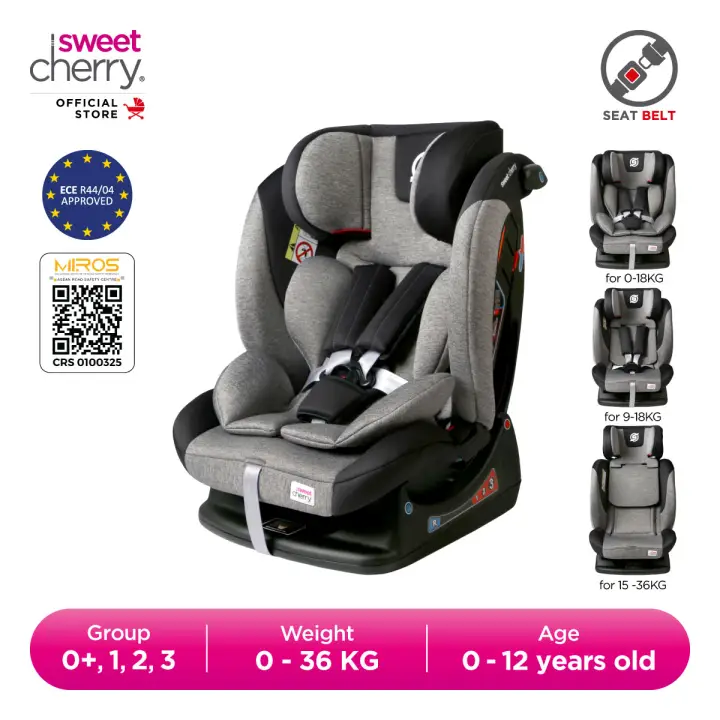 Sweet Cherry Convertible Infant Baby Car Seat Newborn To 12 Years Old Ay913 Marwin Group 0 1 2 3 Lazada - What Group Car Seat Do I Need For A 3 Year Old