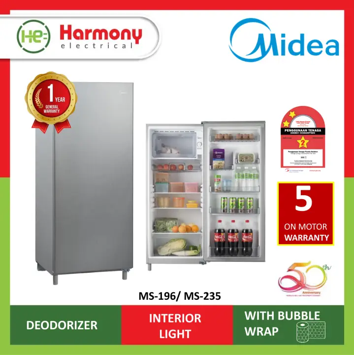 Midea 181l 1 Door Fridge Ms 235 Refrigeartor Peti Sejuk 1 Pintu 冰箱 Lazada