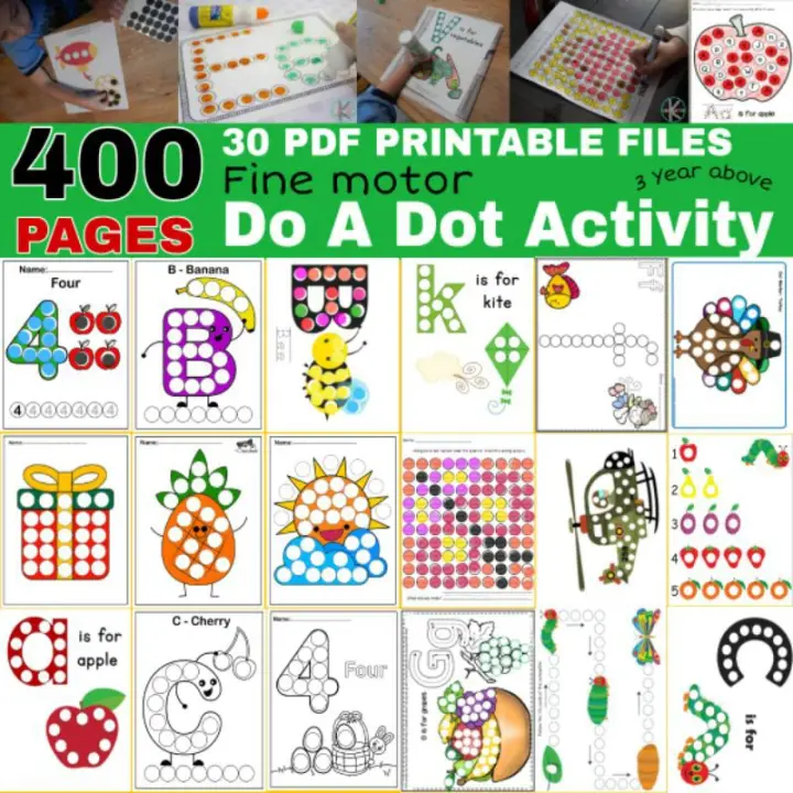 Softcopy Combo Do A Dot Activity Worksheet For Kids Preschool 400 Pages Printable Pdf Lazada