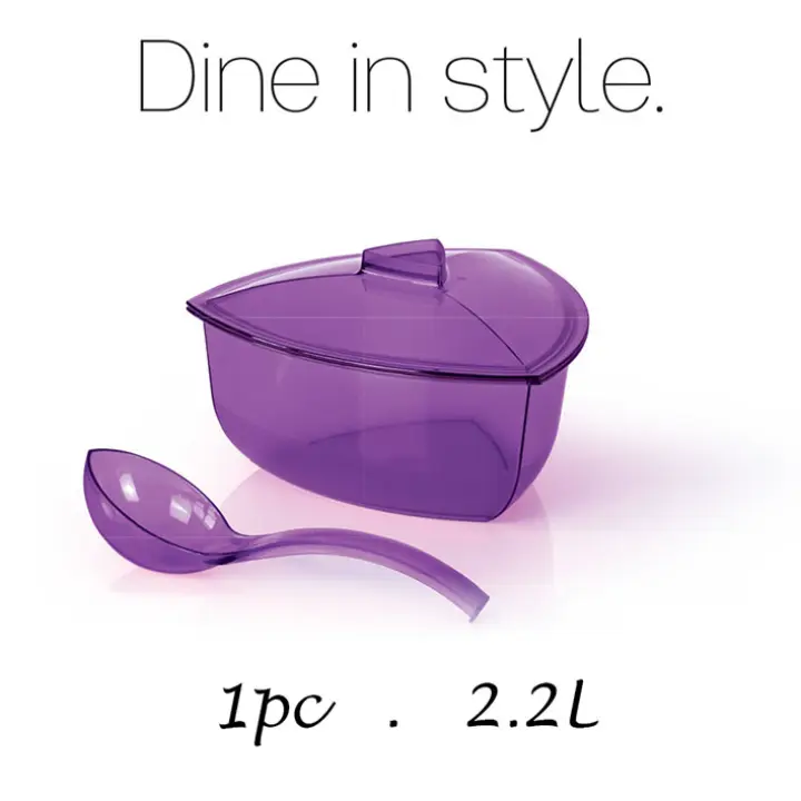 Tupperware Roza Bowl with Ladle (1pc) 2.2.L [Elegant Lotus Design]