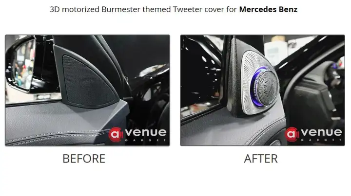 Burmester Design 3D Rotating Tweeter with Ambient Light  For W213 E Class, W205 C Class, X253 GLC class, W222 S Class