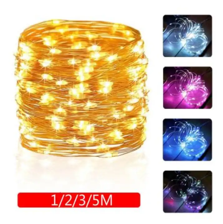 2/3/5m 20/30/50 LED Battery String Fairy Light Copper Wire Halloween Decorations
