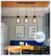Wynn Design [Long Based or Round Based] Hanging Light Set of 3 Ceiling Light Design Decorative Shape Ceiling Light Loft Nordic Art Pendant Light Designer Decoration Lampu Gantung Lampu Hiasan Lampu Ruang Tamu (MJ011-3). 