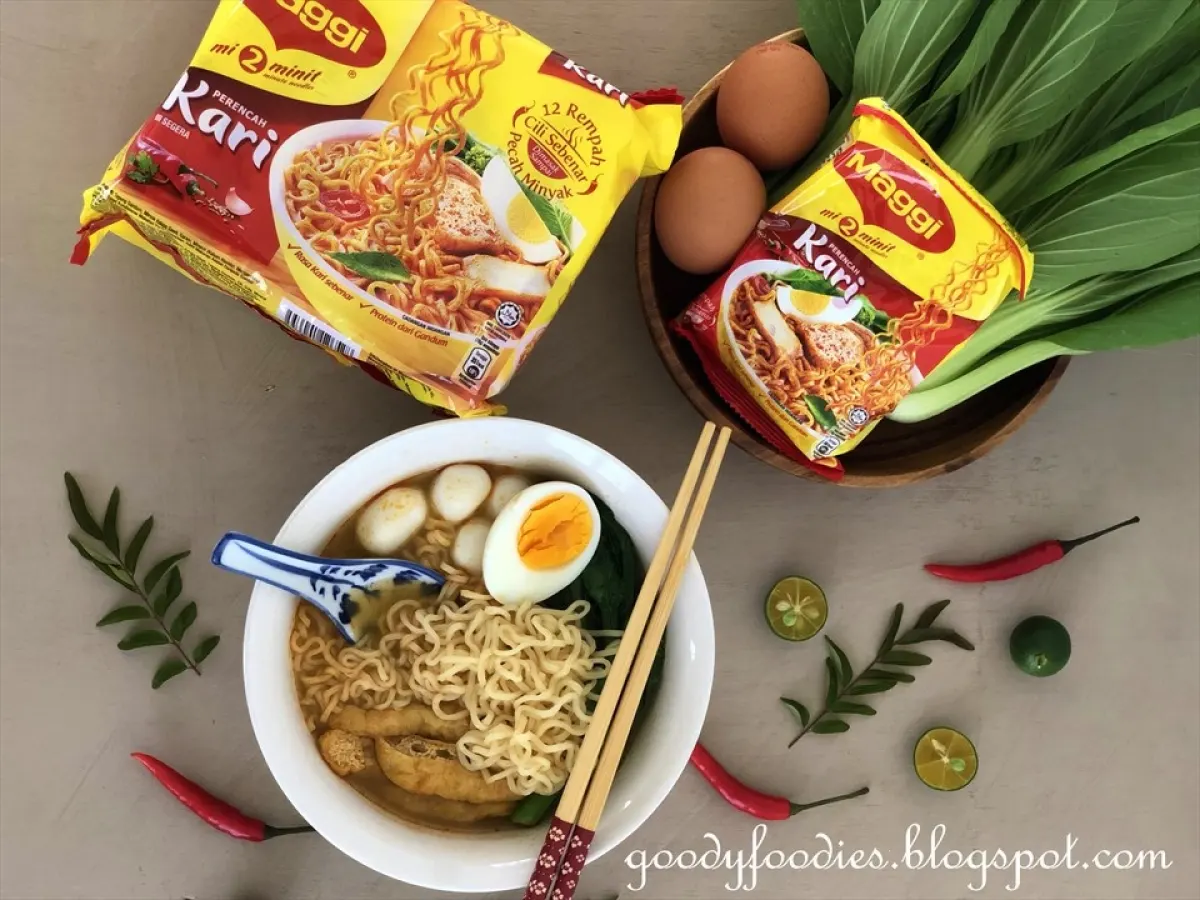 Qp Maggi Curry Flavour Instant Noodle Maggi Perisa Kari Mi Segera 5x79g Lazada