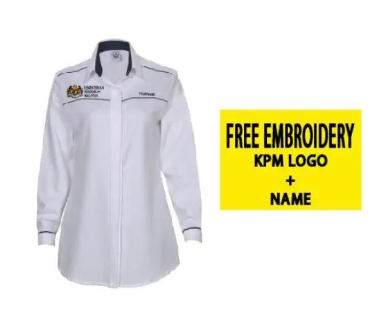 Johor Percuma Sulam Baju Korporat Kpm Corporate Shirt Uniform 2020 Wanita Lazada