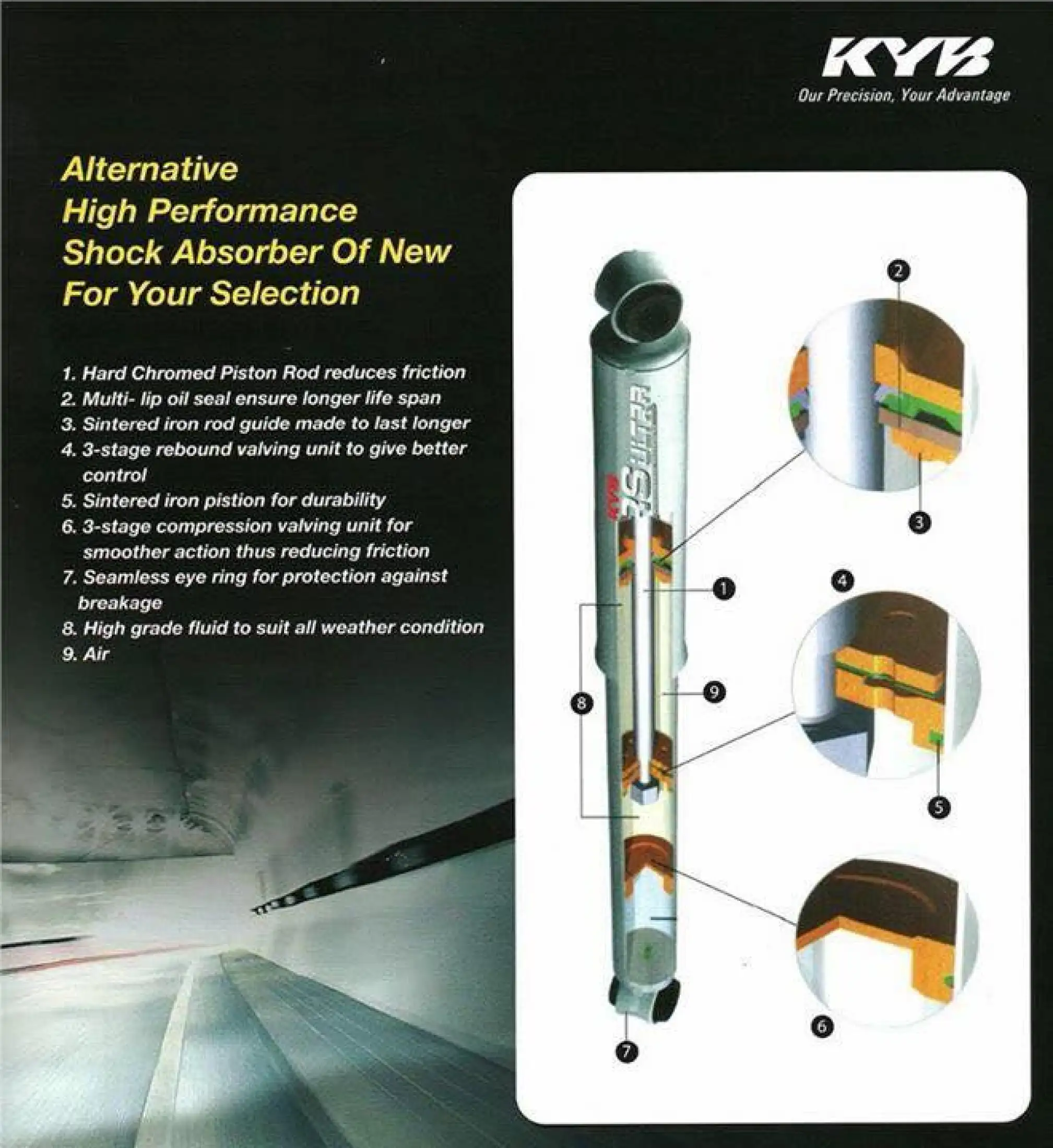 1 Pair Perodua Viva Rear Shock Absorber Rs Ultra Heavy Duty Kayaba Kyb Original Lazada