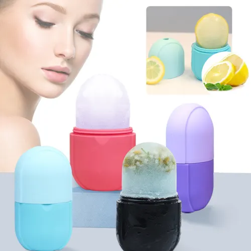 ipeach local ready stock Fashion Skincare Beauty Tool Facial Roller Silicone Ice Cube Massager Face Ice Roller Mold For Facial Contour