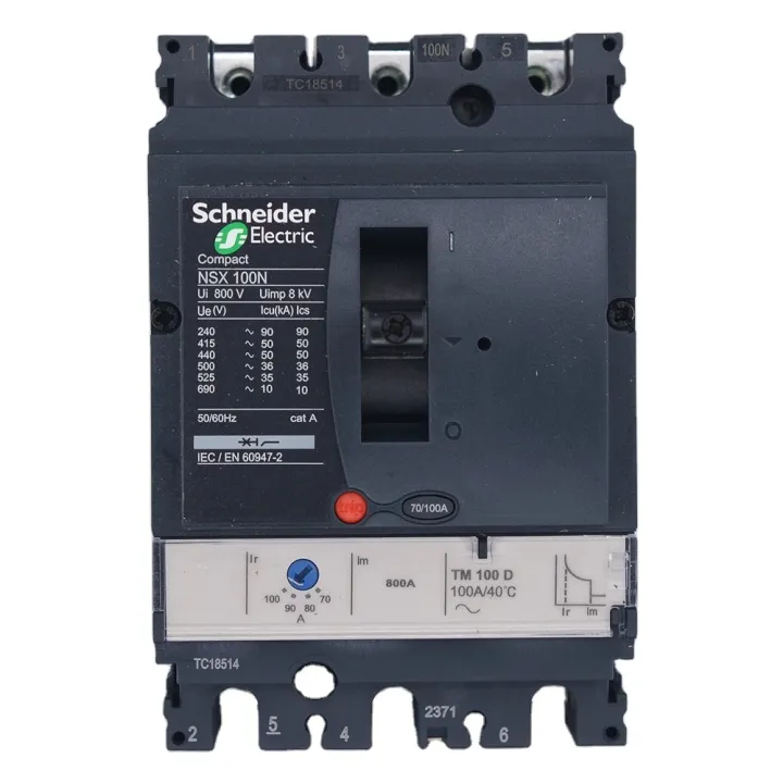Schneider Electric COMPACT NSX Molded-Case Circuit Breakers Switch MCCB NSX100N 3P TM16D-TM100D 50KA At 380/415V LV429840