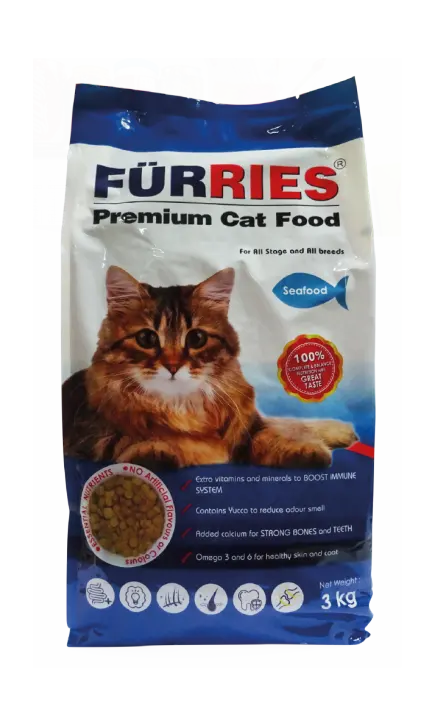 Makanan Kucing Berkualiti Brand Furries 3kgs Lazada