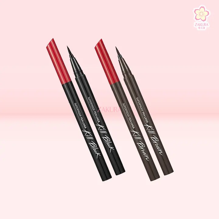 CLIO Superproof Pen Liner - 01 Kill Black / 02 Kill Brown 0.55ml (Brush Liner)