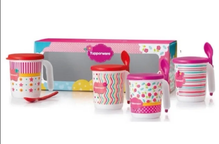 Tupperware Blushing Pink Mug Set