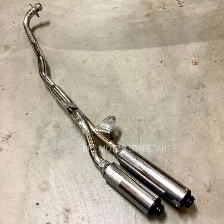Modenas Kriss Twin Racing Exhaust Kriss110 Exhaust Muffler Ekzos Exhaust Pipe Double Pipe Lazada