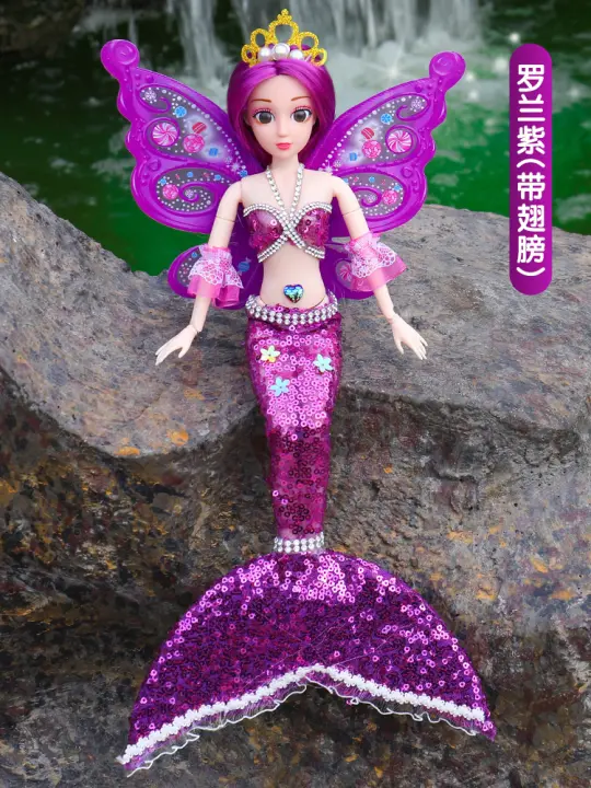 Lz Boneka Barbie Sutra Impian Putri Duyung Mainan Anak Perempuan Buatan Tangan Lembut Simulasi Peri Kupu Kupu Berambut Panjang Lazada Indonesia