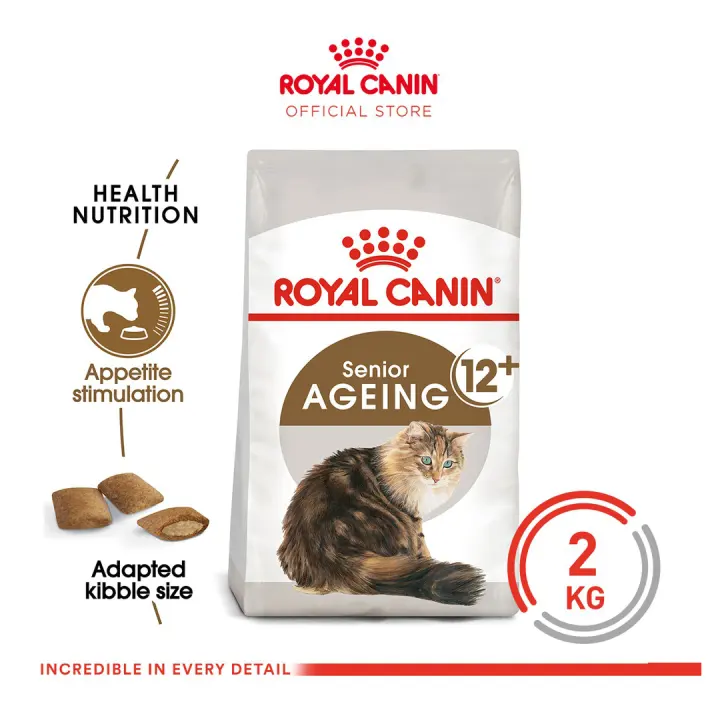 Royal Canin Ageing 12+ (2kg) Dry Cat Food Makanan Kucing - Feline 