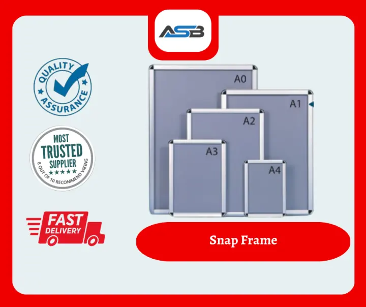 Snap Frame Aluminium, Easy Installation.Display Stand A0 -A1-A2-A3-A4 size