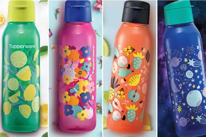 Tupperware Artz Series Eco Bottle (4) / Fancy Eco Bottle (4) 750ml *Free gift box/ botol air