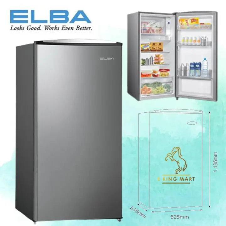 Elba Single Door Refrigerator 1 Door Fridge 185 Liter Er C1815 Sv With 5 Year Motor Warranty Peti Sejuk 1 Pintu Offer Lazada