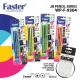 Faster WP-F9304 2B Pencil Set 6 Pencils Eraser and Sharpener For School. 
