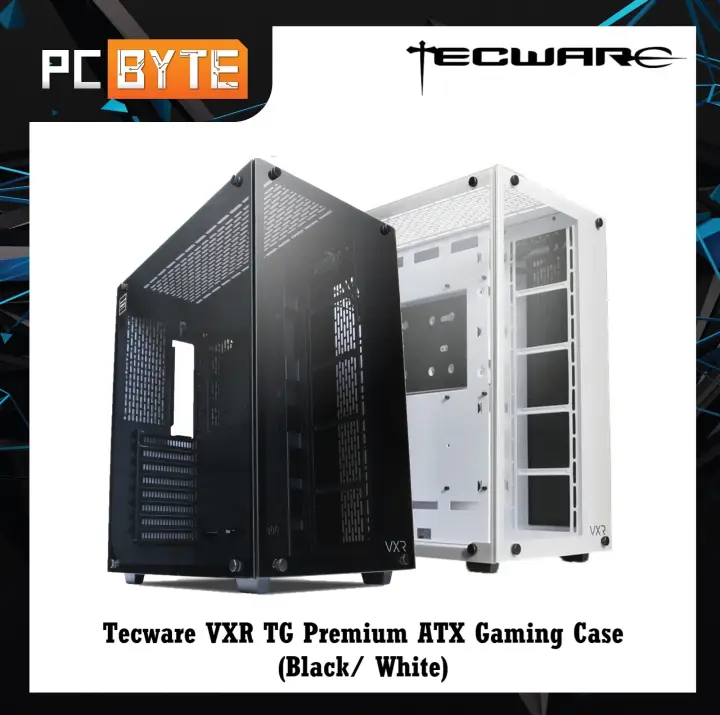 Tecware Vxr Tg Premium Atx Gaming Case Black White Lazada