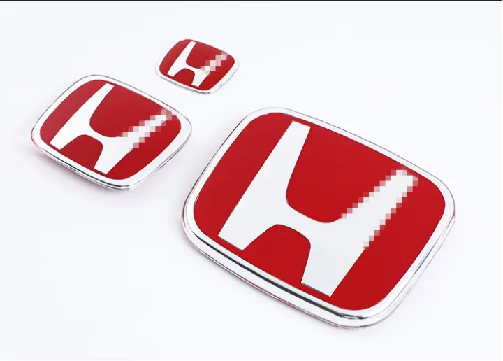 3pcs New Honda Accord 19 Red Car H Logo Emblem Lazada Co Th