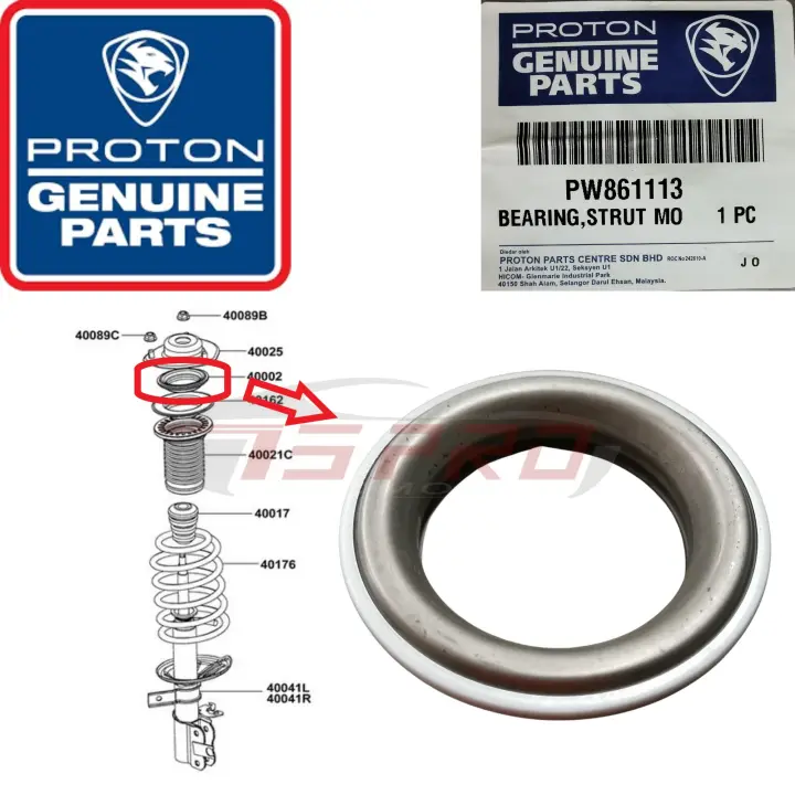 Proton Savvy Saga Blm Fl Flx Iriz Genuine Absorber Damper Strut Mounting Bearing Pw861113 Price For 1pc Lazada