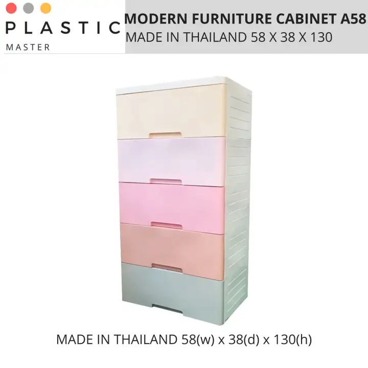 5 Tier Big Plastic Drawer Cabinet, Plastic Drawer Cabinet For Clothes