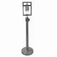 Queue Up Stand With A4 Portrait Sign Board Frame (For Retractable Q Up Stand) With Mysejahtera QR Both Sided Water Resistant Printing. 