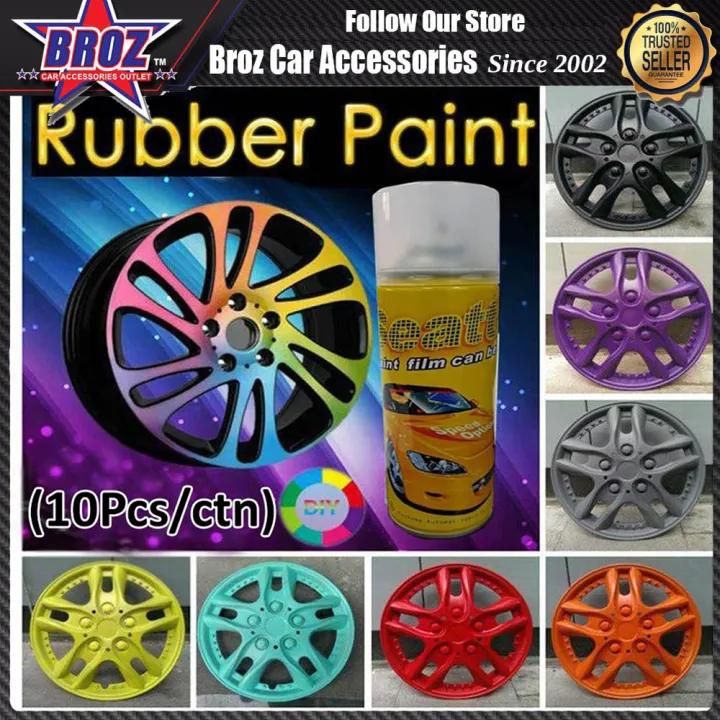 Car Motorcycle Rim Spray Paint Color Plastic Dip Silicon Silicone Removable Rubber Spray Paint Lazada