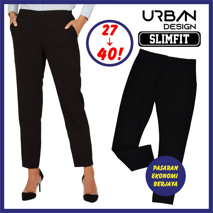 Seluar Slek Wanita 5050 Slim Fit Urban Design Slack Pants Seluar Kerja Wanita Female Work Pants Formal Long Pants Lazada