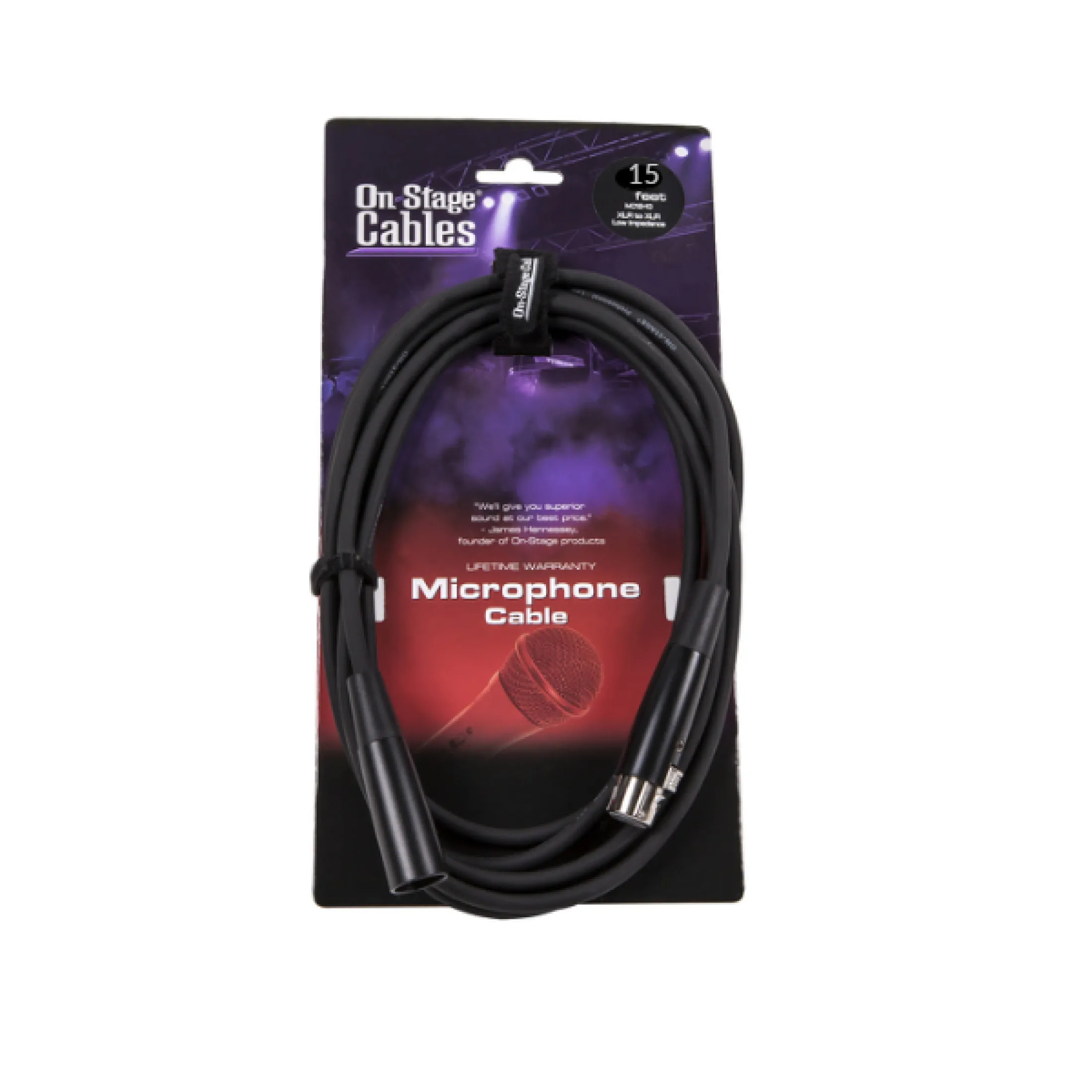 On Stage MC12-15 Microphone Cable ( MC12 15 / MC1215 ) OnStage 15 Feet XLR to XLR Cables | Cornerstone Music