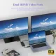 Wavlink USB 3.0 to Dual HDMI Graphics Adapter USB to Type-C to Dual HDMI Converter Max 4K (3840x2160) display output with Type-A/C input and dual HDMI port output, supports Windows 7/8/8.1/10, Mac OS 10.10x or above, Chrome.. 