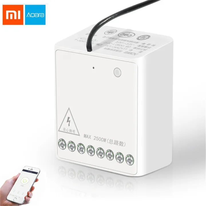 Original Xiaomi Aqara Wireless Relay Controller Two-way control module 2 channels APP Control Work For Xiaomi Mijia smart home APP mi home