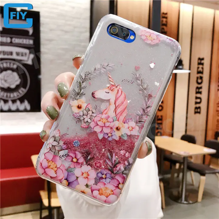 Liquid Water Case For Oppo A1k Realme C2 Phone Case Dynamic Quicksand Glitter Bling Pc Tpu Shockproof Soft Case For Oppo A1k Realme C2 Cover Lazada Ph