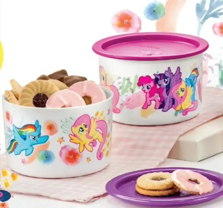 [ Big Sale Promtion ] Tupperware My Little Pony One Touch Topper Junior Set 600ml