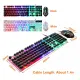【Gaming Keyboard + Mouse Combo】Keyboard and Mouse Set Punk Wired Gaming Keyboard LED Colorful Light Gaming Mechanical Feel Keyboard and Mouse Set Gaming Keyboard For PC/Laptop. 