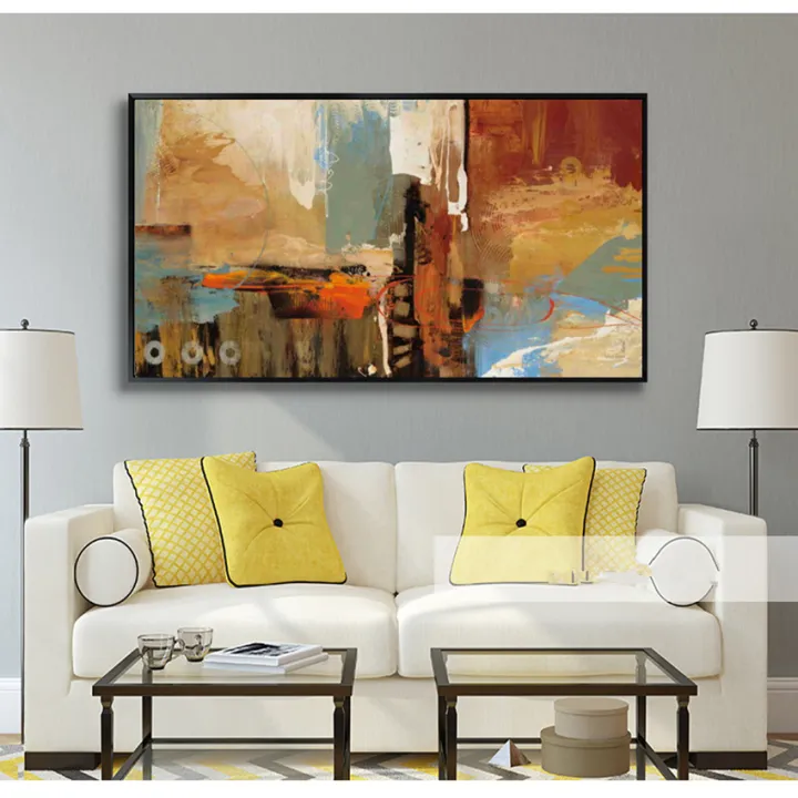 Abstract Oil Painting On Canvas Modern, Living Room Art Decor