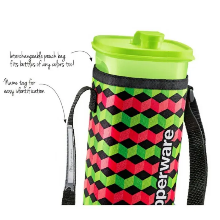 Tupperware Fridge Water Bottle (1) 2.0L with (1) Pouch - Random Color Send - 1 set only