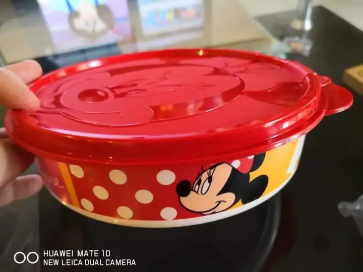 Tupperware Imported from Brazil Minnie Mouse Red Cover Lunch Box