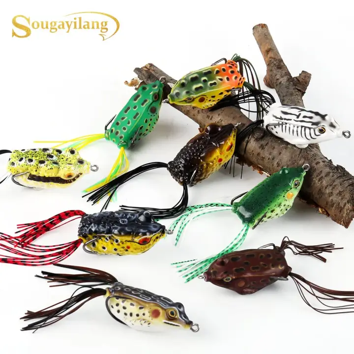 Sougayilang 2pcs Frog Fishing Lure Crankbait Topwater Soft Artificial Frog Lure With Hook Simulation For Bass Saltwater Freshwater Fishing Lazada Singapore