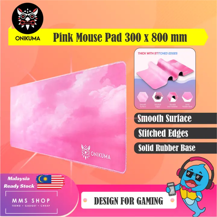 Onikuma Pink Mouse Pad 300 X 800 Mm Mousepad 30x80cm 30 X 80 Cm 300x800mm Lazada
