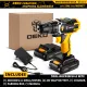 DEKO New Arrival Sharker 20V SET2 Cordless Drill Electric Screwdriver. 