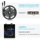 For Ambilight DIY Durable 60LED/M 1-5M RGB Dream Color USB LED Strip Light TV PC Background Strip Lighting Color Changing with Screen - 3M. 