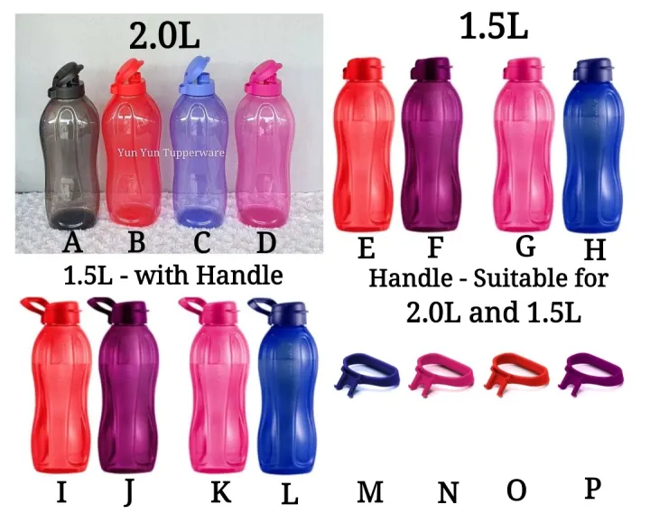 [16 Choices] Tupperware Eco Bottle 2L or 1.5L (1 PC) or Bottle Handle (1 PC)